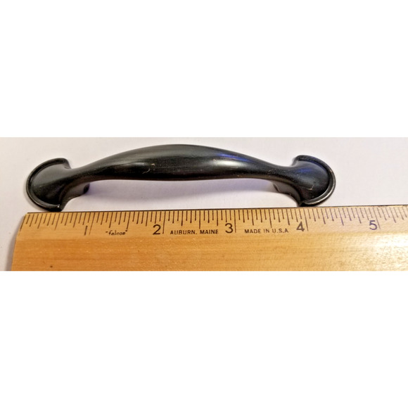 4 Antique Bronze colored Drawer Cabinet Pulls 3" Handles Knobs Never Used VTG - Picture 4 of 5